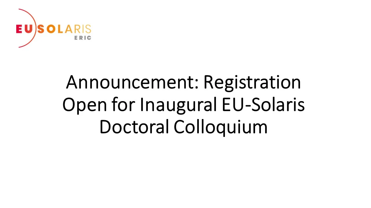 EU-Solaris - Announcement jpg